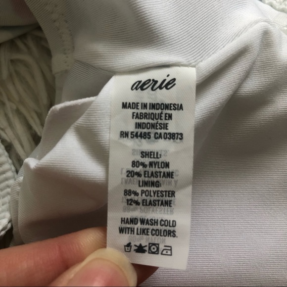 Aerie Swim Logo Print Scoop Top NWOT - Picture 6 of 7